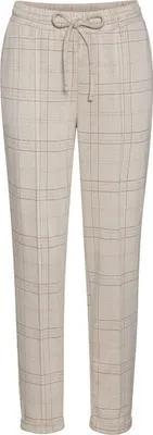 Produktbild von VIVANCE Jogger Pants beige-rosa kariert Größe 38
