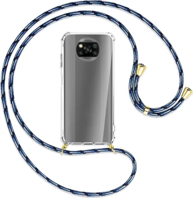 Produktbild von Handykette Backcover-Schutzhülle mit Band (Metall goldfarben) für Xiaomi Poco X3 NFC - camouflage