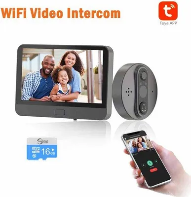 Obrázok produktu pre Videointerkom pre inteligentnú domácnosť – Bezdrôtový videozaznamenávač – Kamera s ovládaním cez aplikáciu – Pre byty