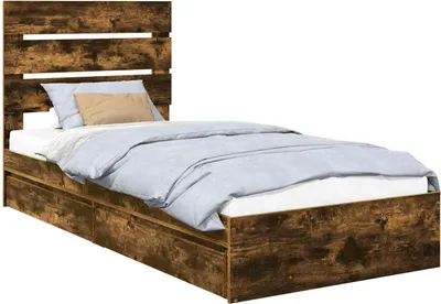 Obrázok produktu pre Úložná posteľ Dymová dub 90 x 190 cm Kompozitné drevo