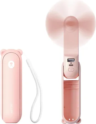Zdjęcie produktu dla JisuLife Life8 Plus, Różowy, 1 went., 48 h, Wentylator ręczny, 1 szt., 4 h