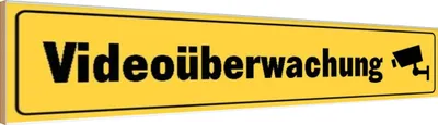 Produktbild von vianmo Holzschild 10x46 cm Videoüberwachung Warnschild Hinweisschild