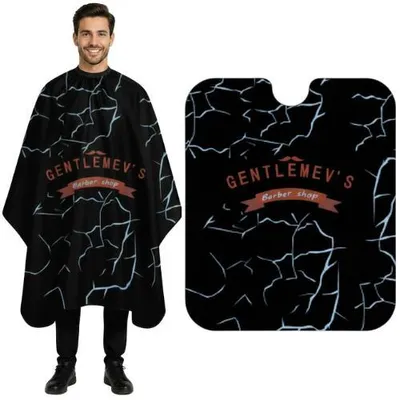 Zdjęcie produktu dla Peleryna fryzjerska barberska do salonu duża strzyżenia 140x150 cm