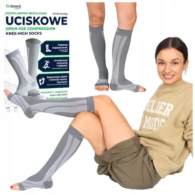 Immagine prodotto di FIT4MED | Calze a compressione di classe 2 con punta a dita per la prevenzione delle vene varicose – FIT4MED 33-39 CCL2