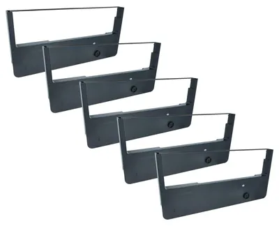 Produktbild von vhbw 5x Farbband Schriftband kompatibel mit Tally Genicom 6300 Nadeldrucker, Bondrucker - Schwarz