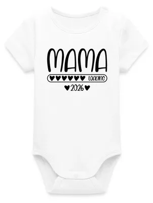 Produktbild von Spreadshirt Mama 2026 loading  Kurzarm Baby Body, 0-3 Monate, Weiß