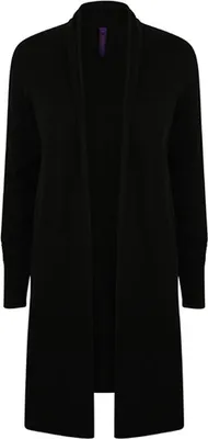 Produktbild von Henbury H719 | Damen Longline Open Cardigan - Farbe: Black - Größe: L