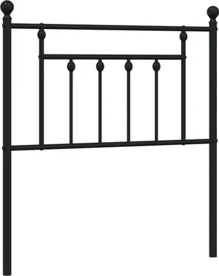 Obrázek produktu pro vidaXL Náhradní čelo postele, kovové, černé, 80 cm