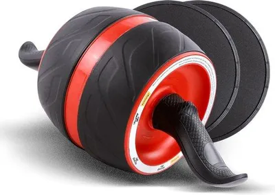 Produktbild von Famanu Bauchtrainer für Zuhause - Bauchmuskeltrainer inkl. Gleipads - extra breiter Bauchroller