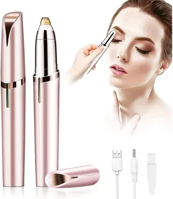 Produktbild von Augenbrauen-Epilierer, USB-Aufladung, mit LED-Licht für die Gesichtslippe, Roségold