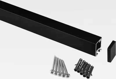 Produktbild von Linero MosaiQ EasyLine schwarz 900 x 22 x 29 mm Aluminium Küchenreling Relingsystem