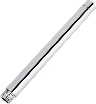 Image de Rallonge ronde pour bras de douche - 20 cm - Bras de douche à main - Tête de douche ronde - Bras extensible - Accessoires de salle de bains