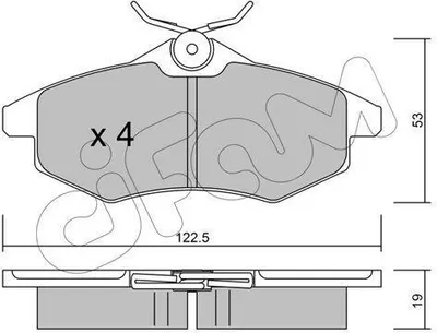 Produktbild von CIFAM Bremsbeläge Satz Vorne Bremsklötze für CITROËN C3 I Schrägheck (FC, FN) 822-328-0