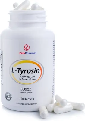 Produktbild von Zein Pharma L-Tyrosin, 500 mg, 120 Kapseln 13768