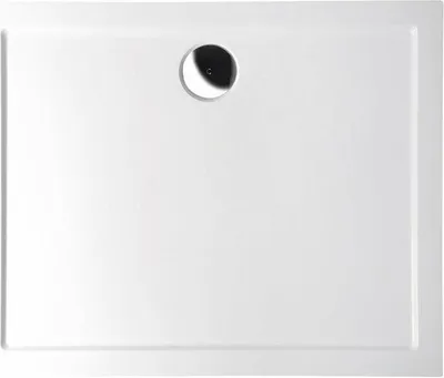 Produktbild von Polysan KARIA Gussmarmor-Duschwanne, Rechteck 90x80cm, weiß