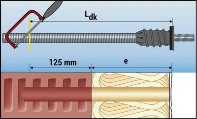 Produktbild von Abstandsmontagesystem ResiTHERM 16 galvanisch verzinkt Bohrloch-Ø 18/20 mm Bohrlochtiefe 90/110/140+e mm