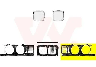Zdjęcie produktu dla VAN WEZEL 0635511 Kratka chłodnicy przednia do BMW 5 Limuzyna (E34) Lewa strona