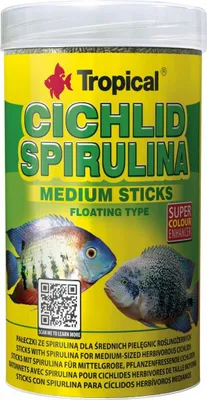 Image de Tropical Cichlid Spirulina Medium Sticks 1000Ml/360G