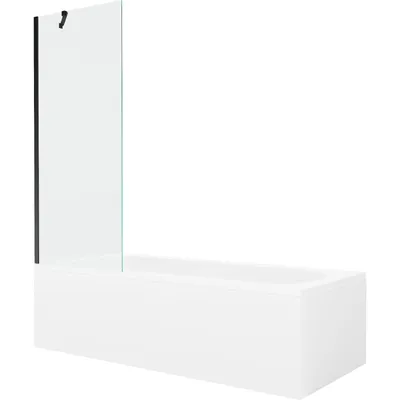 Obrázek produktu pro Mexen Vega obdélníková vana 150 x 70 cm s pláštěm 1-křídlovou zástěnou 70 cm, Průhledné, Černá - 550115070X9507000070
