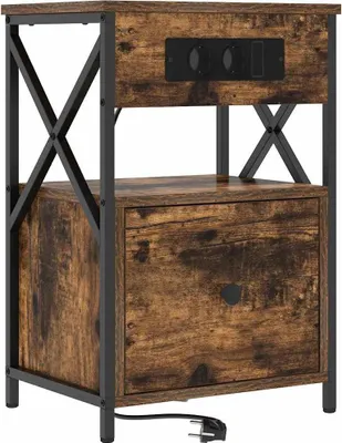 Obrázok produktu pre vidaXL Nočný stolík, 2 ks, údený dub, 40 x 31 x 60 cm