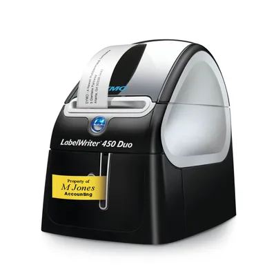Produktbild von DYMO LabelWriter 450 Duo Etikettendrucker | Professioneller 300 dpi. Thermodirekt Etikettiergerät | Drucken Sie LW und D1 Etiketten
