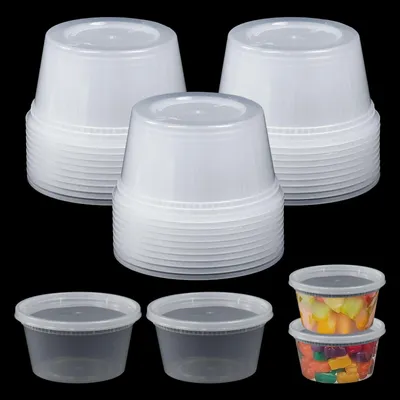 30 wiederverwendbare Vorratsdosen 360 ml mit Deckel, BPA-frei