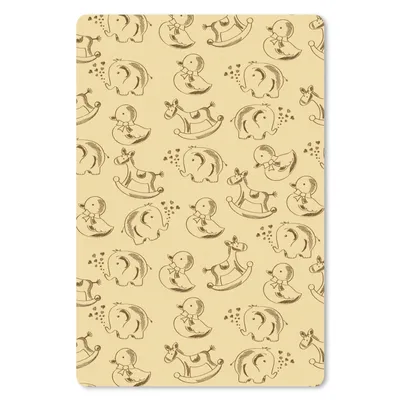 Produktbild von MuchoWow® Mauspad Mousepad Spielzeug - Tiere - Schaukelpferd - Muster 18x27 cm - Mousepads - Maus Mat - Pad - Mausunterlage