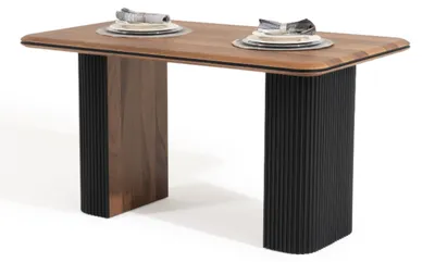 Produktbild von Holztisch Esszimmertisch Esstisch 140 cm Tisch Holz Braun Esszimmer