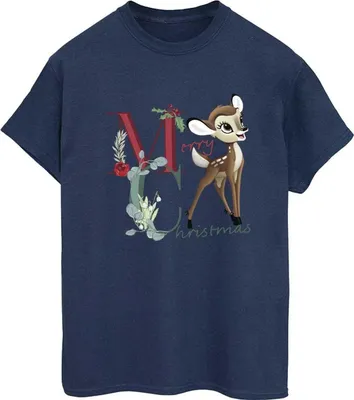 Obrázok produktu pre Bambi - Tričko „Merry Christmas“ pre ženy BI53349 (XXL) (námornícka modrá)