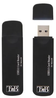 Obrázek produktu pro T'nB DCPOCKETSD1, MicroSD (TransFlash), MicroSDHC, SD, SDHC, Černá, USB 3.2 Gen 1 (3.1 Gen 1), Blistr, 24 x 12 x 66 mm