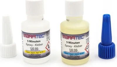Produktbild von Marfitec 5-Minuten-Epoxy 100ml (Epoxidharz 50ml, Epoxidhärter 50ml)