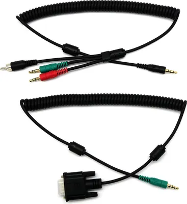 Produktbild von Minadax Digirig Kabelset Kompatibel mit Elecraft K3 | Dual-Coil-Kabel für CAT-Steuerung und Audio/PTT | RF-geschirmt
