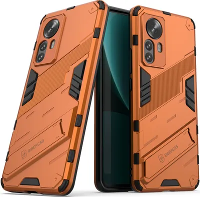 Produktbild von Armor Hülle für Xiaomi 12 Pro, Hybrid PC TPU Bumper Stoßfestes Schutzhülle mit Standfunktion Weiß