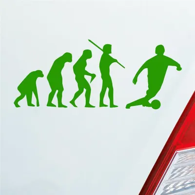 Produktbild von Auto Aufkleber Evolution Soccer Fussball Sport Fußball 15x6 cm Hellgrün Sticker Heckscheibenaufkleber