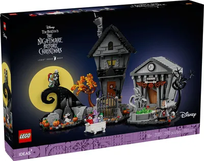Produktbild von LEGO Ideas Tim Burtons Disney Film Nightmare Before Christmas, Diorama Bauset für Erwachsene, Weihnachtsgeschenk für Männer, Frauen und Filmliebhaber, Fantasy Set mit Minifiguren 21351