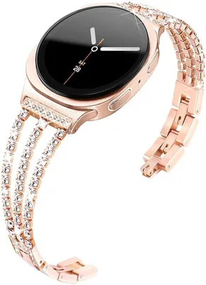 Produktbild von Stravo Damen Luxus Edelstahl Gliederarmband mit Strasssteinen für Samsung Galaxy Watch 8 (40/44 mm) & Watch 8 Classic 46 mm - Elegant - Roségold