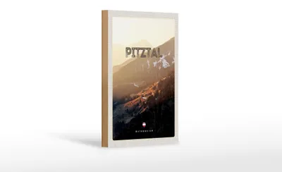 Produktbild von Holzschild Reise 12x18 cm Pitztal Gebirge Schnee Natur Urlaub