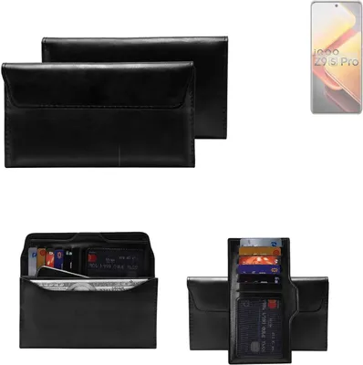 Produktbild von K-S-Trade Handy Hülle kompatibel mit Vivo iQOO Z9s Pro Schutz Hülle Tasche Schutz Case Handytasche Kunstleder schwarz, 1x