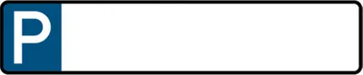 Produktbild von Dreifke® Parkplatzkennzeichen, ohne Text, blanko, 11 - 523x113x0.45 mm Alumin...