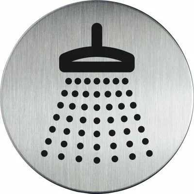 Zdjęcie produktu dla DURABLE PICTO piktogram ''Prysznic'' Ø 83 mm, Srebrny, 493823