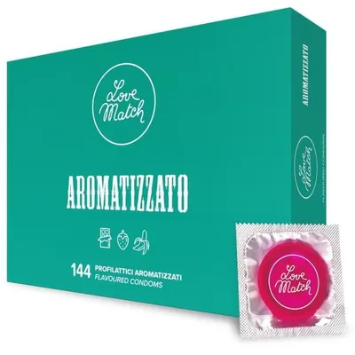 Produktbild von Love Match 144 Stück aromatische Kondome Packung