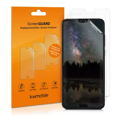Produktbild von kwmobile 3x Displayschutzfolie kompatibel mit Huawei P20 Pro Folie - klare Schutzfolien Set in transparent