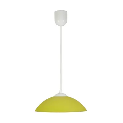Zdjęcie produktu dla Lampa wisząca żółty klosz Fino żółto-biała 1xE27x60W szkło wym:70x28x28cm IP20 Candellux