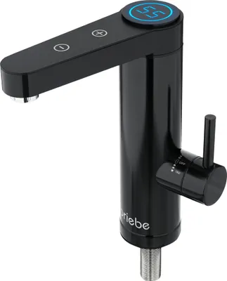 Produktbild von Briebe IH1206 Wasserhahn mit Durchlauferhitzer Tischarmatur Elektrischer, Inox, Display Schwarz