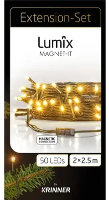 Productafbeelding van Lumix LED-verlengsnoer voor binnen met magnetische verbinding, 5 meter, warm wit