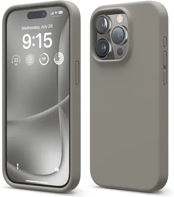 Produktbild von Elago Premium Silikonhülle für iPhone 15 Pro Mittelgrau