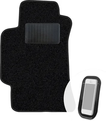 Produktbild von moto-MOLTICO Fahrer Fußmatte Auto Velours Fahrerseite Autoteppiche Schwarz Fahrermatte 1-teilig passend für Subaru Impreza 2000-2007