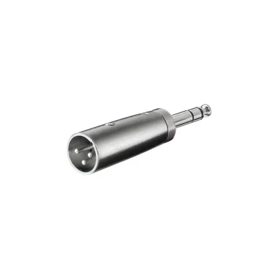 Produktbild von XLR Adapter, AUX Klinke 6,35mm stereo > XLR Stecker 3Pin