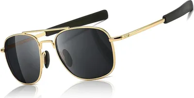 Image de Lunettes de soleil aviateur polarisées style militaire - Temple de la baïonnette