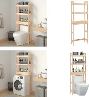 Obrázok produktu pre vidaXL Toaletná polička 63x26x171 cm masív borovica - Toaletná polička - Toaletné poličky - Toaletné stojany - Toaletné stojany - Toaletné stojany